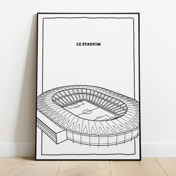 Poster de foot - Poster "Le Stadium"⎜Toulouse - Maison Ferveur