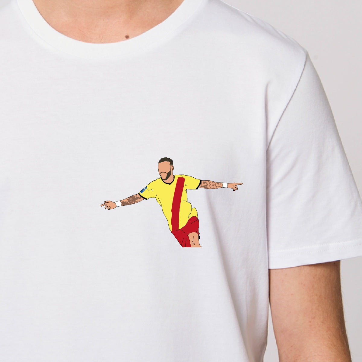 T shirt pour supporter du RC Lens Djoninho Maison Ferveur