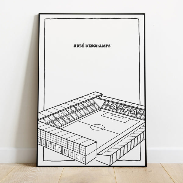 Poster de foot - Poster "Abbé-Deschamps"⎜Auxerre - Maison Ferveur
