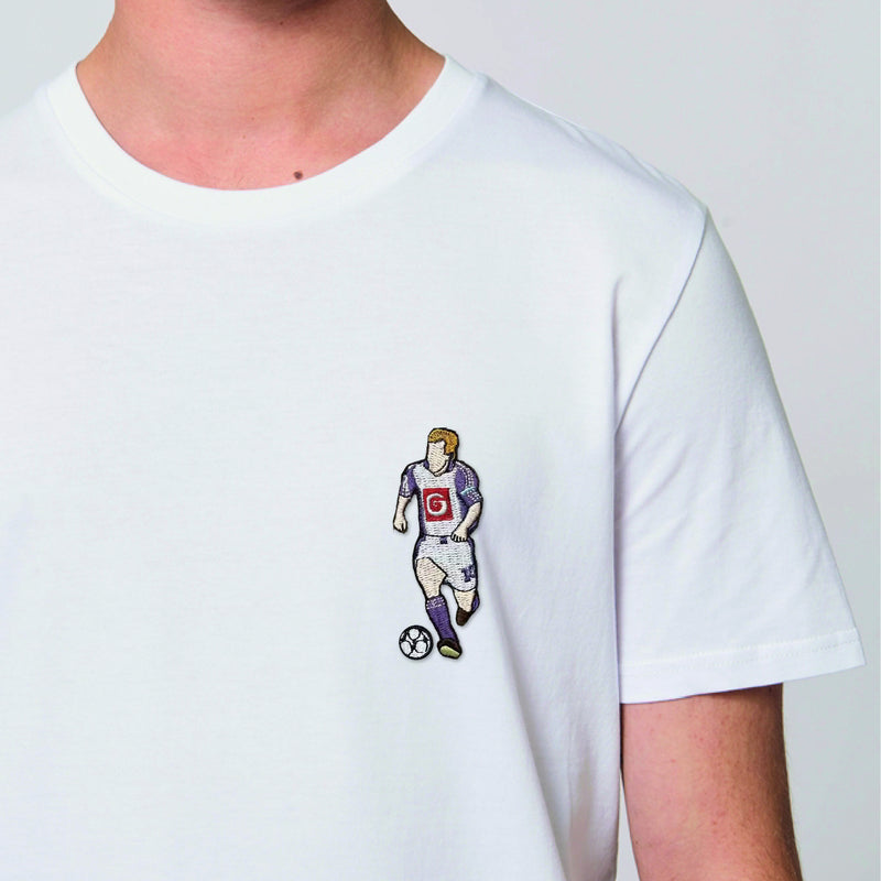 T-shirt brodé Zetterberg Anderlecht, coloris blanc - Maison Ferveur